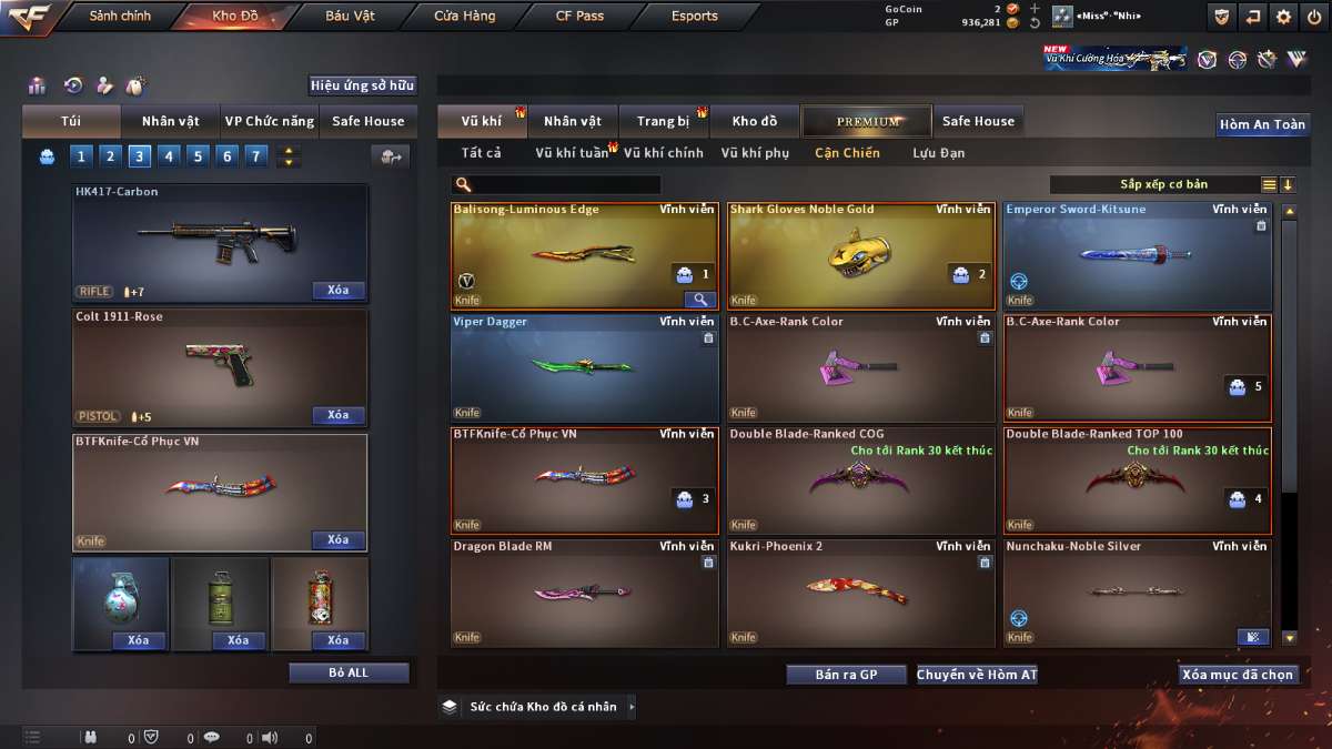 shop acc cf uy tin gia re